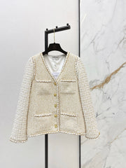 Gilded Tweed Panel Jacket