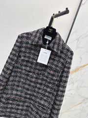 Mid-length tweed jacket