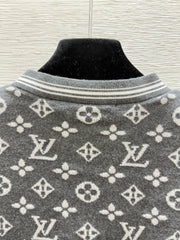 Classic Monogram Color-Block Knit Cardigan