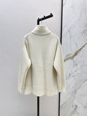 Wool-Blend Knit Cardigan with Pockets
