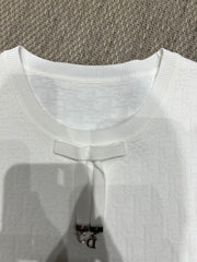 Short-Sleeve Knit Top with Tie Detail