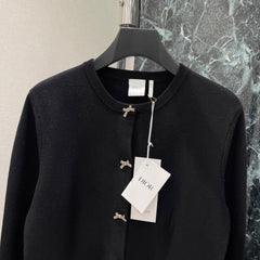 Bow-Detail Knit Cardigan
