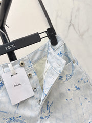 Floral Print Denim Shorts