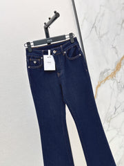 Slim-fit slight-flare jeans