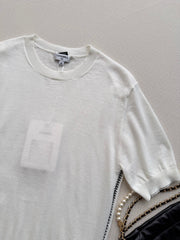 Short-sleeved knit top
