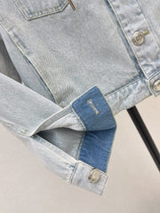 Vintage-Wash Hooded Denim Jacket