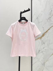 Exquisitely Embroidered Crew-Neck T-Shirt
