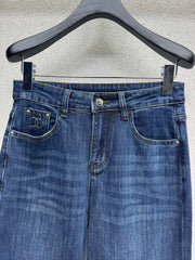 Straight-leg wide-fit jeans
