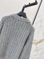Iridescent Sequin-Embellished Cashmere Cardigan