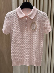 Short-Sleeve Knit Polo Shirt
