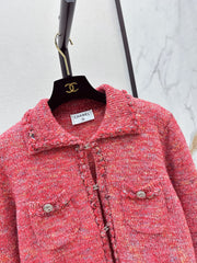 Sakura-pink knit cardigan