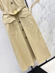 Long Dress with Dual-Pocket Detail