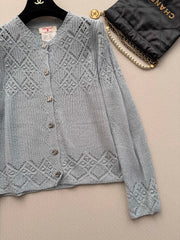 Early-Autumn Openwork Cardigan