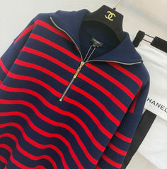 Long-sleeve half-zip with collar