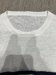 Striped Linen-Blend Knit Top