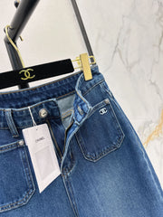 Vintage-wash straight-leg jeans