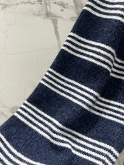 Vintage-Style Striped Wool Cardigan