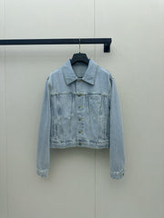 Embroidered Collar Denim Jacket