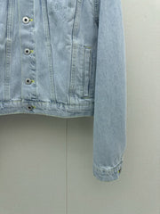 Embroidered Collar Denim Jacket