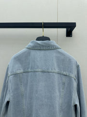 Embroidered Collar Denim Jacket