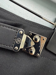 Buckle-Detail A-Line Mini Skirt