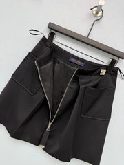 Buckle-Detail A-Line Mini Skirt