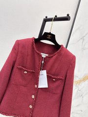 Sophisticated Knit Crew-Neck Jacket