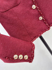 Sophisticated Knit Crew-Neck Jacket
