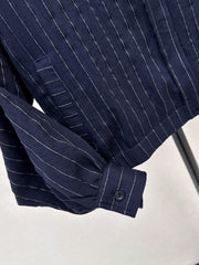 Striped Shirt with Badge Detail