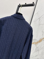Striped Shirt with Badge Detail