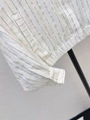 Striped Shirt with Badge Detail