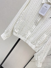 Striped Shirt with Badge Detail