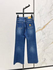 Versatile Straight-Leg Washed Jeans