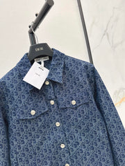 Monogram Denim Cropped Jacket