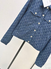 Monogram Denim Cropped Jacket