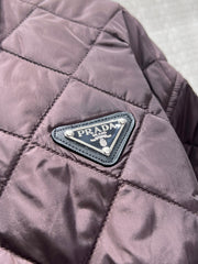 Cropped Diamond-Quilted Padded Jacket