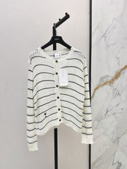Classic Crew-Neck Knit Cardigan