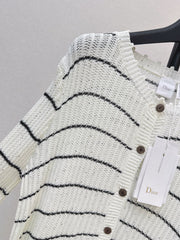 Classic Crew-Neck Knit Cardigan