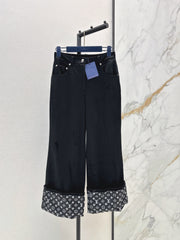 High-Waisted Cuffed Trousers