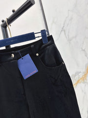 High-Waisted Cuffed Trousers