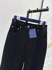 High-Waisted Cuffed Trousers
