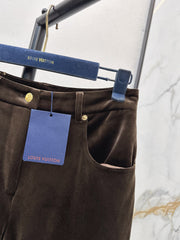 High-Waisted Cuffed Trousers