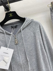 Casual Knitted Hooded Set