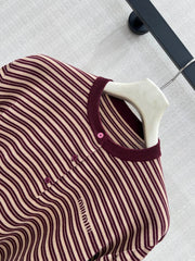 Color-Block Striped Wool Sweater