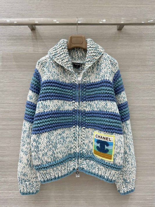 Chunky knit crochet sweater oversized coat