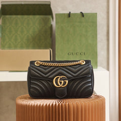 black Small Marmont 2.0 Shoulder Bag