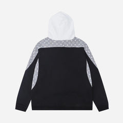 Presbyopic patchwork hooded sweatshirt