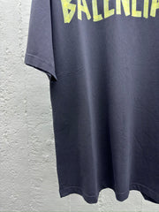 Tape letter short sleeves