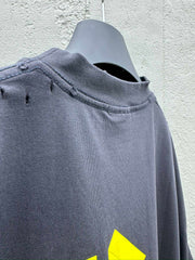 Tape letter short sleeves