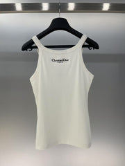 Knitted vertical stripes slim camisole